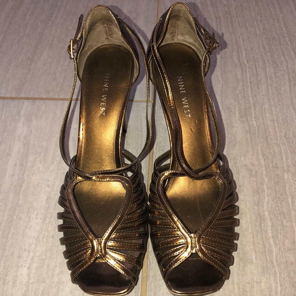 Nine West metallic high heel sandals